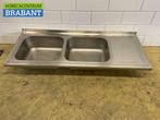 RVS Spoelblad Dubbele spoelbakken 180 x 70 cm Horeca, Zakelijke goederen, Ophalen of Verzenden, Nieuw in verpakking