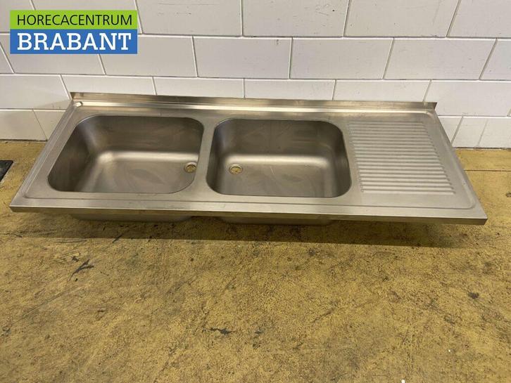 RVS Spoelblad Dubbele spoelbakken 180 x 70 cm Horeca, Zakelijke goederen, Horeca | Meubilair en Inrichting, Ophalen of Verzenden