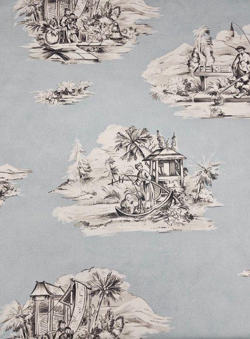 Toile de Jouy oosters - Qing-dynastie ontwerp - Textiel -, Antiek en Kunst, Antiek | Tapijten, Tafelkleden en Textiel