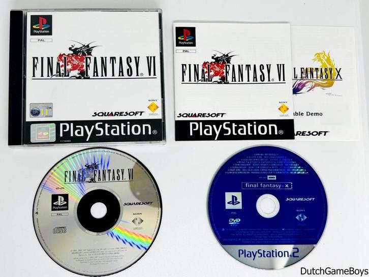 Playstation 1 / PS1 - Final Fantasy VI + Final Fantasy X Dem, Games en Spelcomputers, Games | Sony PlayStation 1, Gebruikt, Verzenden