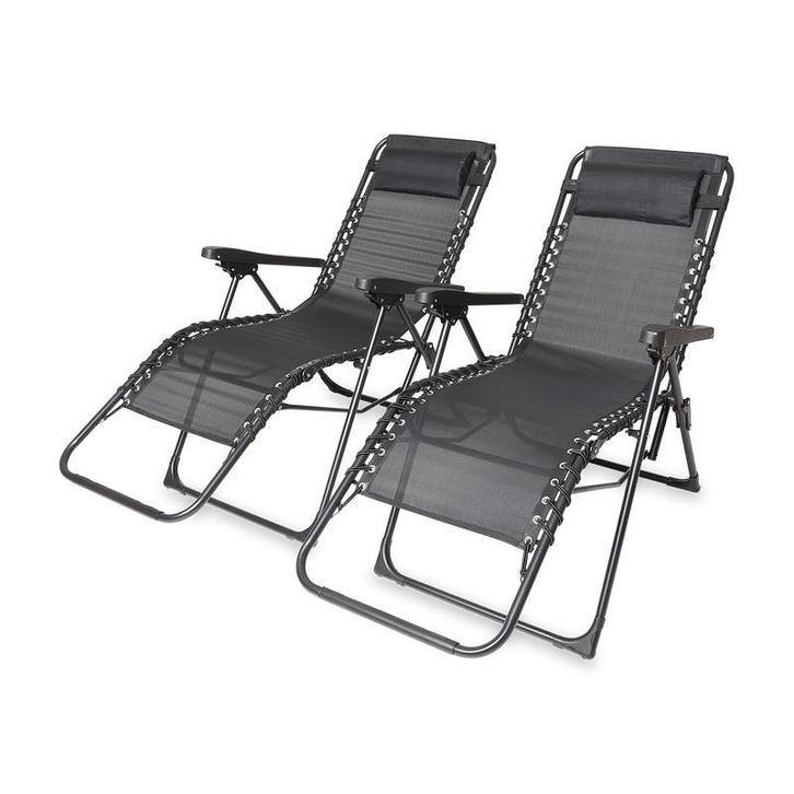 Luxe tuinstoel - set van 2 - 64 x 94,5 x 107,5 cm, Tuin en Terras, Tuinsets en Loungesets, Nieuw, Verzenden