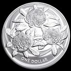 Australië. 1 Dollar 2022 Flowers, 1 Oz (.999) (Zonder, Postzegels en Munten