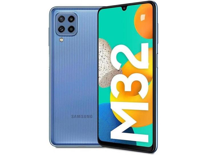 Samsung Galaxy M32 - 128GB - 6.4 inch Super AMOLED - Blauw, Télécoms, Téléphonie mobile | Samsung, Envoi