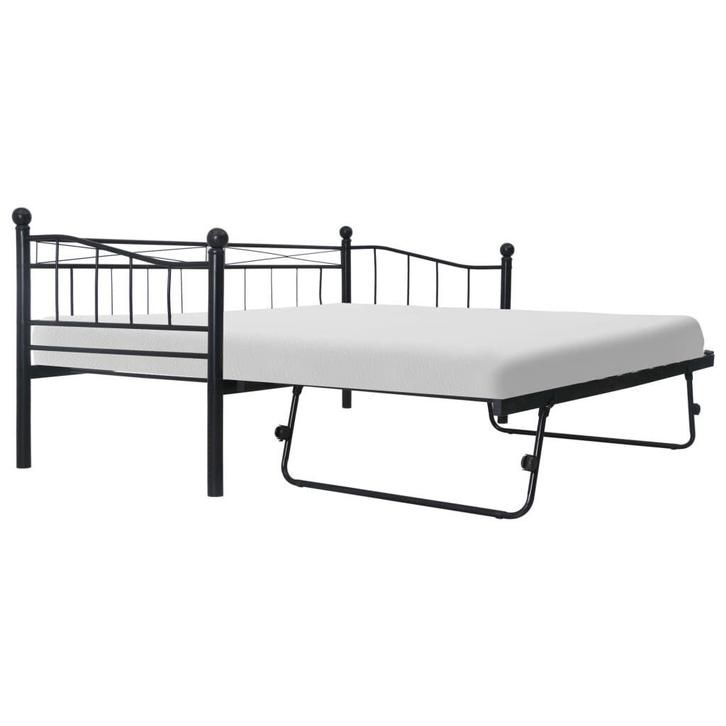 Multifunctioneel Bedframe Zwart | Tweede Kansje 40%, Huis en Inrichting, Slaapkamer | Bedden, 100 cm, Overige maten, Zwart, Nieuw