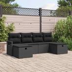 vidaXL Bankstel met kussen 5 pcs poly rattan, Tuin en Terras, Verzenden, Nieuw