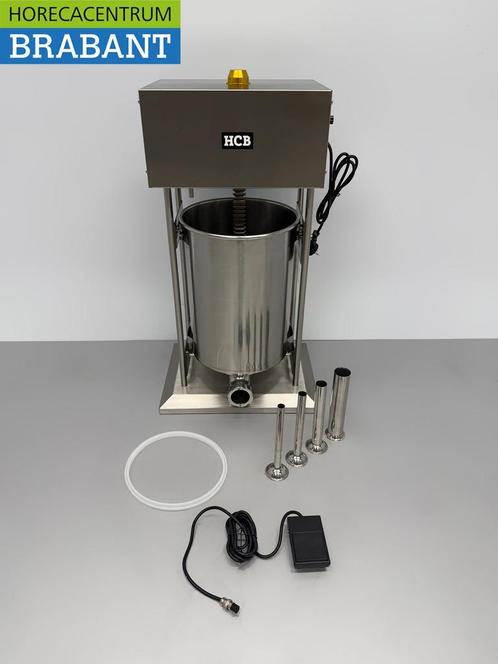 HCB RVS Elektrische vulbus stopbus worstvuller 20 liter 230V, Zakelijke goederen, Horeca | Keukenapparatuur, Ophalen of Verzenden