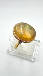 Ring - 18 karaat Geel goud Opaal - Diamant