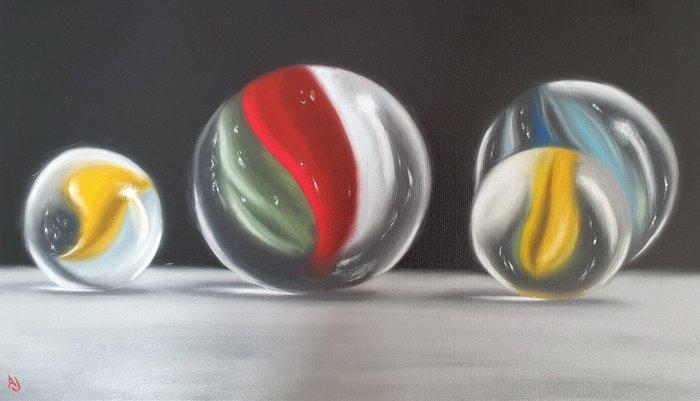 A.J. Oppedijk - Knikkers, Antiek en Kunst, Kunst | Schilderijen | Modern