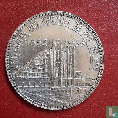 België 50 francs 1935 (FRA - muntslag) Brussels Expositi.., Postzegels en Munten, Munten | België, Losse munt, Goud, Zilver, Verzenden