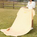 150 bij 200cm Geel Geblokt Picknickkleed Kleed voor Picknick, Verzenden, Nieuw