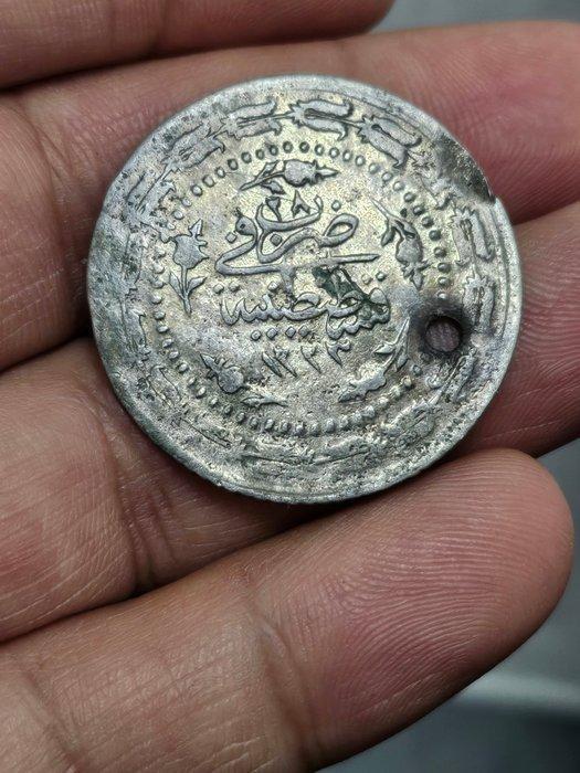 Ottomaanse Rijk 6 piastre Ah 1223/28 silver coin (Zonder, Postzegels en Munten, Munten | Azië