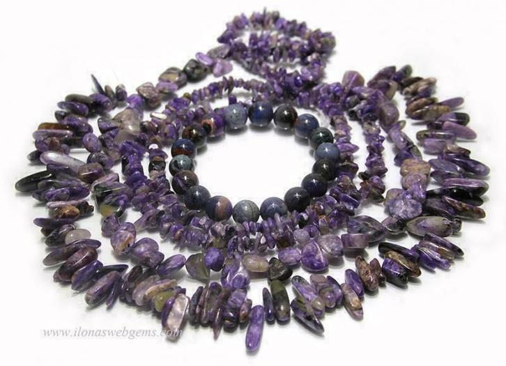 Charoiet kralen / edelsteen kralen / zelf sieraden maken, Hobby en Vrije tijd, Kralen en Sieraden maken, Kraal, Nieuw, Verzenden