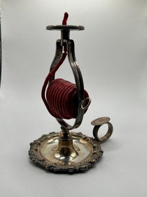 Kandelaar - .800 zilver - zilveren kandelaars, Antiek en Kunst, Antiek | Zilver en Goud