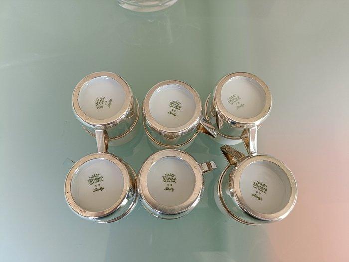 Richard Ginori, Bugatti - Koffieservies (8) - Argento 800, Antiek en Kunst, Antiek | Zilver en Goud
