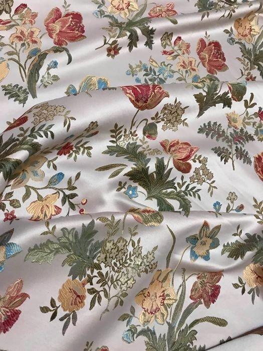 Tissu damassé San Leucio blanc crème - Textile - 3 m - 2.6 m, Antiek en Kunst, Antiek | Tapijten, Tafelkleden en Textiel