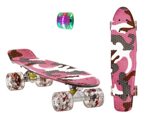 Sajan - Skateboard - LED Wielen - Penny board - Camouflage, Sports & Fitness, Patins à roulettes alignées, Envoi