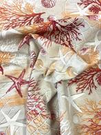 Allegro stof in mediterrane stijl met motief van zeecorallen