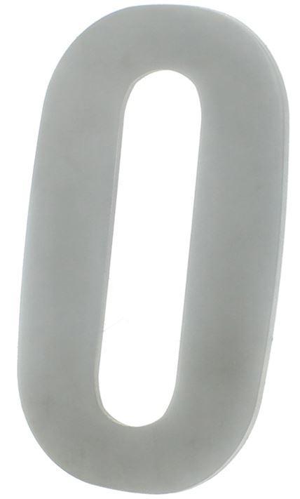 Huisnummer 0 130 mm rvs, Doe-het-zelf en Bouw, Hang- en Sluitwerk, Klink of Kruk, Nieuw, Overige materialen