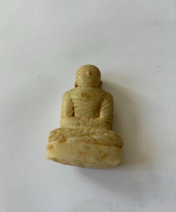 Zittende Boeddha - Albast - India - circa 1900, Antiek en Kunst, Kunst | Niet-Westerse kunst