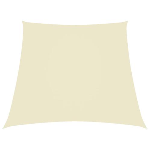 vidaXL Zonnezeil trapezium 2/4x3 m oxford stof crèmekleurig, Tuin en Terras, Parasols, Nieuw, Verzenden