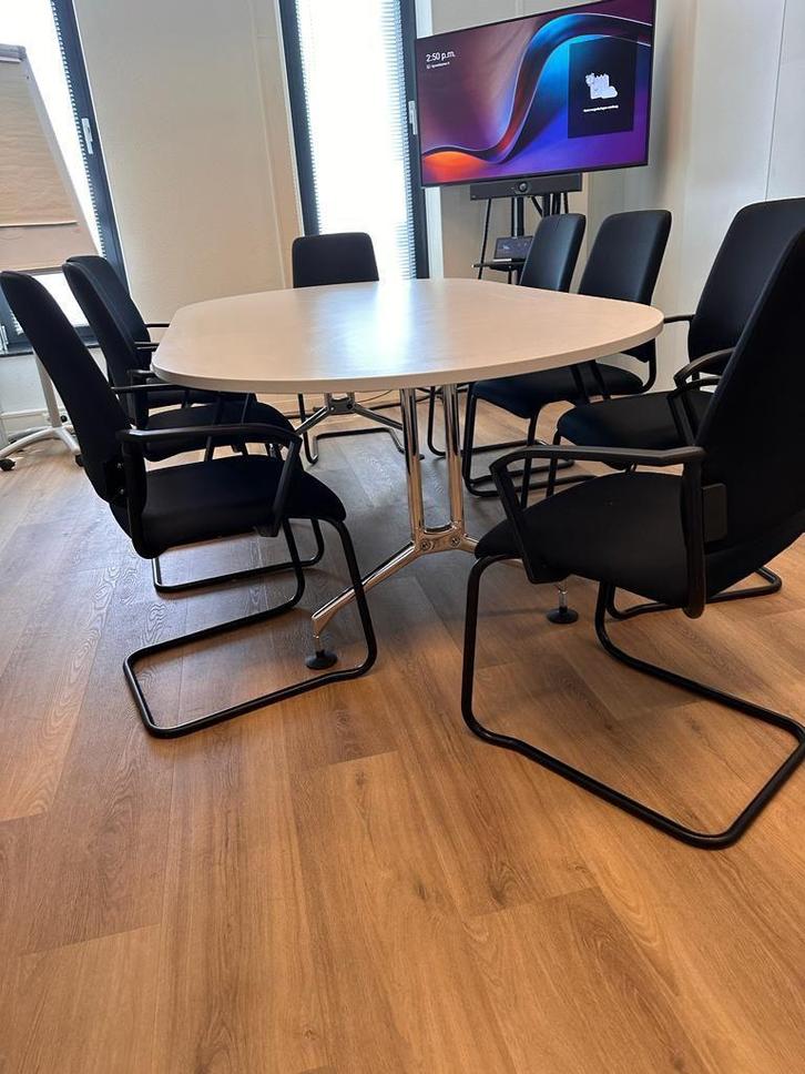 Vitra Vergadertafel - Nieuw Bureaublad - 8-10 Personen, Huis en Inrichting, Bureaus, Bureau, Zo goed als nieuw, In hoogte verstelbaar