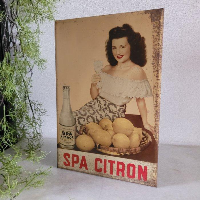 Spa Bronwater, Reclamebord, 1930-1940 - Reclamebord - Metaal, Antiek en Kunst, Antiek | Wandborden en Tegels