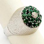 Ring - 18 karaat Witgoud -  0.12ct. tw. Diamant (Natuurlijk), Handtassen en Accessoires, Ringen, Nieuw