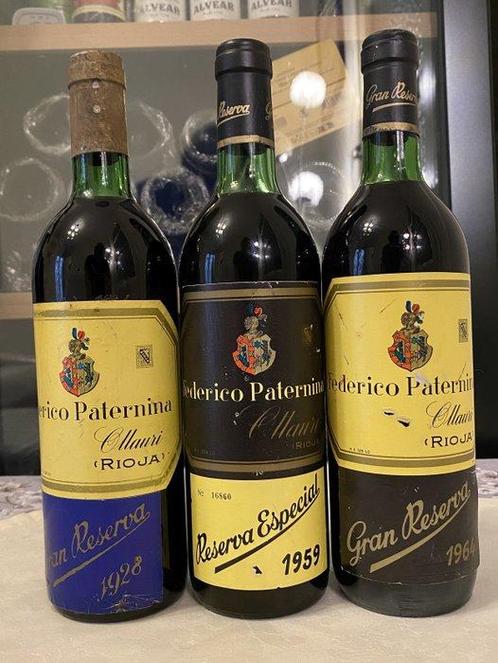 1928, 1959 & 1964 Federico Paternina - La Rioja Gran Reserva, Collections, Vins
