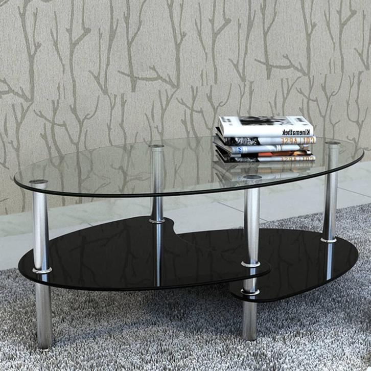 vidaXL Salontafel met exclusief ontwerp zwart, Huis en Inrichting, Tafels | Salontafels, Nieuw, Verzenden