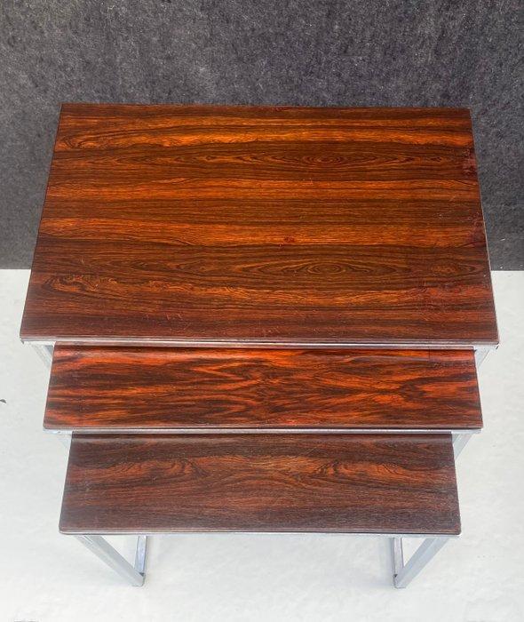 Brabantia - Set bijzettafels (3) - Staal, Palissander, Antiek en Kunst, Antiek | Meubels | Stoelen en Sofa's