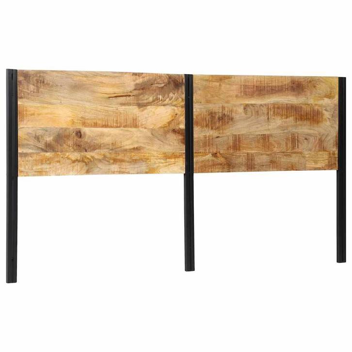vidaXL Hoofdeinde 200 cm massief hout mango en ijzer, Huis en Inrichting, Slaapkamer | Bedden, Nieuw, Verzenden