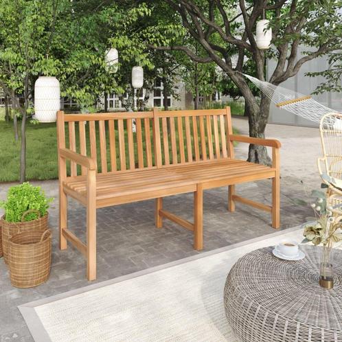 vidaXL Tuinbank 150 cm massief teakhout, Tuin en Terras, Tuinsets en Loungesets, Nieuw, Verzenden