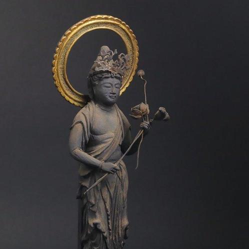 Kwan Yin (Guanyin) Standing Statue   - Sculpture Bois, Antiek en Kunst, Antiek | Overige Antiek