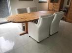 Set van 4 leren eetkamerfauteuils - met armleuning en, Huis en Inrichting, Stoelen, Overige kleuren, Nieuw, Leer, Ophalen of Verzenden