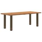 vidaXL Eettafel rechthoekig 200x90x74 cm massief eikenhout, Huis en Inrichting, Tafels | Eettafels, Verzenden, Nieuw