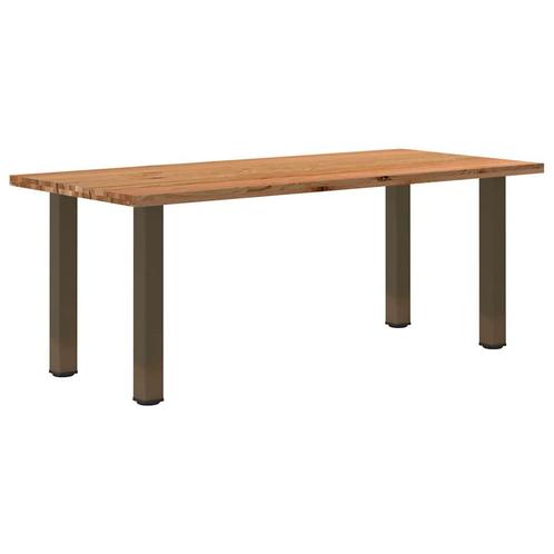 vidaXL Eettafel rechthoekig 200x90x74 cm massief eikenhout, Huis en Inrichting, Tafels | Eettafels, Nieuw, Verzenden
