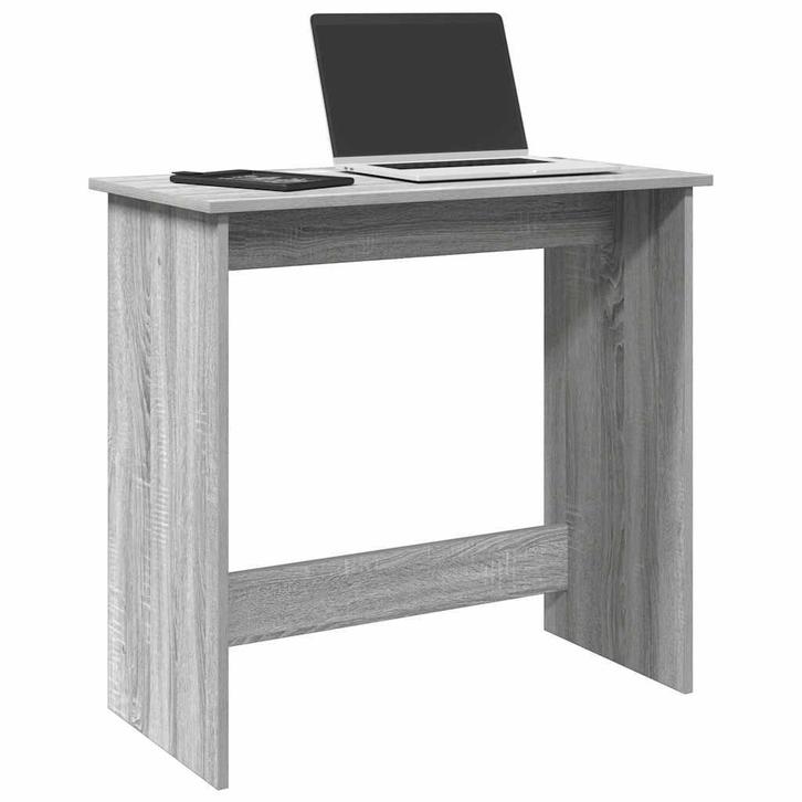 vidaXL Bureau 80x40x75 cm bewerkt hout grijs sonoma, Huis en Inrichting, Bureaus, Nieuw, Verzenden
