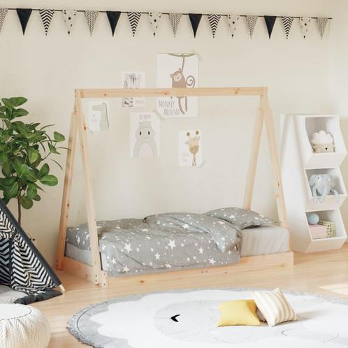vidaXL Kinderbedframe 70x140 cm massief grenenhout, Kinderen en Baby's, Kinderkamer | Bedden, Nieuw, Verzenden