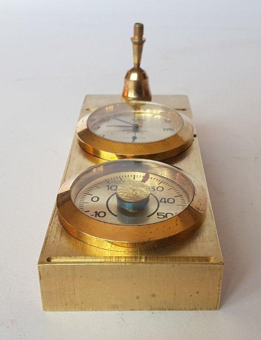 Horloge de bureau - Orbiter con termometro e portapenna Anni, Antiek en Kunst, Antiek | Klokken