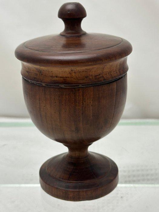 dekselvaas - Mahonie - apotheek of drogisterij, Antiek en Kunst, Curiosa en Brocante