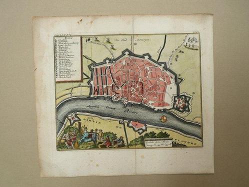 België - Antwerpen; J. Harrewijn - La Ville de Anvers. - ca., Boeken, Atlassen en Landkaarten