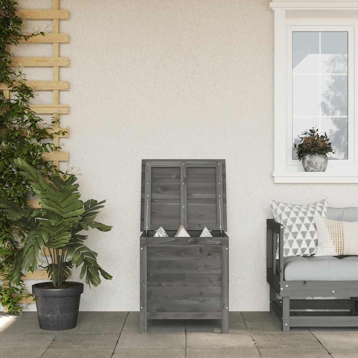 vidaXL Tuinbox 50x49x56,5 cm massief vurenhout, Tuin en Terras, Bergingen en Tuinkasten, Nieuw, Verzenden