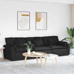 vidaXL Modulaire bank met kussens zwart, Huis en Inrichting, Zetels | Voetbanken en poefs, Verzenden, Nieuw