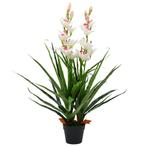 vidaXL Plante artificielle Orchidée Cymbidium avec pot, Huis en Inrichting, Verzenden