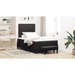 vidaXL Boxspring Bed met Matras & Bench Zwart 120x190 cm, Verzenden, Nieuw