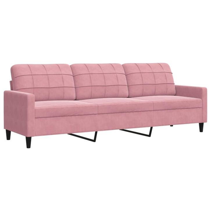 Driezitsbank Roze 210cm | Retour Deal | 40% Korting, Huis en Inrichting, Zetels | Zetels, 200 tot 250 cm, 75 tot 100 cm, Nieuw