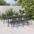 vidaXL Table de jardin anthracite 200x100x71 cm acier, Jardin & Terrasse, Ensembles de jardin, Neuf, Verzenden