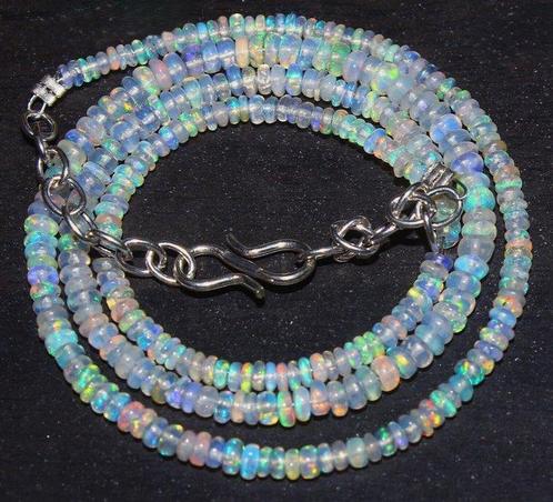 Etiopische Vuur Opaal - Ketting, Verzamelen, Mineralen en Fossielen