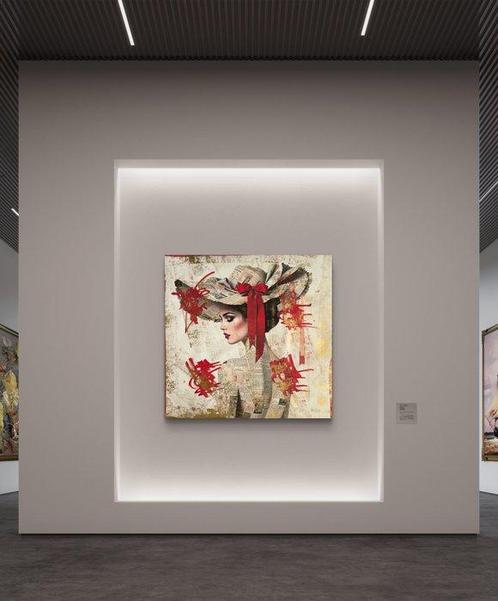 Nicole Lubbers - Collage Couture XL, Antiek en Kunst, Kunst | Schilderijen | Modern