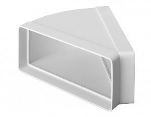 Kunststof horizontale bocht 45° voor kanaal 220 x 90mm, Doe-het-zelf en Bouw, Ventilatie en Afzuiging, Nieuw, Verzenden